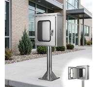 Cuadro Eléctrico Estanco IP65 con Cierre y Placa Metálica Interior/Exterior | Armario de Distribución Instalación De Pie Uso Exterior E Instalaciones Industriales(H19.7*W15.7*D9.8/H39.4in)