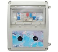Cuadro Eléctrico para Piscina Iluminación y Motor | Guardamotor y Transformador | Controlador On/Off | 50W 12AC | Bomba de agua 2CV 6-10A