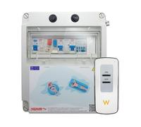 Cuadro Eléctrico para Piscina Iluminación y Motor | Guardamotor y Transformador | Controlador ON/OFF | Contactor para Motor y Clorador | 60W 12DC | Bomba de agua +2CV 9-14A