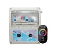 Cuadro Eléctrico para Piscina Iluminación y Motor | Guardamotor y Transformador | Controlador RGB 4 Hilos | Contactor para Motor | 60W 12DC | Bomba de agua 1CV 4-6.3A