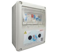 Cuadro Eléctrico para Piscina Iluminación y Motor | Guardamotor y Transformador | Sin Controlador | 50W 12AC | Bomba de agua 0,5CV 2,5-4A