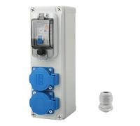 Cuadro Electrico Superficie, Interruptor Automático 2P de 250 V, Unidad de Distribución de Alimentación de 16 A, para Interiores/Exteriores, Unidad de Distribución Suspendida IP54 (1)