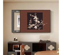 Cuadro Electrico Tapa, Caja Decorativa de la Caja de Distribución Eléctrica del Restaurante sin Perforacion, Montado en Pared, para Entrada Pasillo(Black-2,70 * 50cm/27.6 * 19.7in)