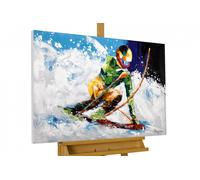 Cuadro en acrílico 'RIDE IN THE SNOW' | Lienzo 90x60cm