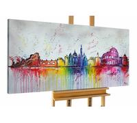Cuadro en acrílico 'THE ETERNAL CITY' | Lienzo 140x70cm