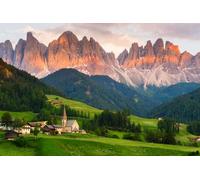 Cuadro en lienzo de 140 x 90 cm: pueblo de Santa Maddalena frente al grupo Geisler u Odle Dolomitas, Val Di Funes, Val Di Funes, Trentino Alto Adige, Italia (68258900)