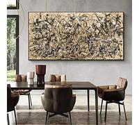 Cuadro en lienzo de arte abstracto Jackson Pollock Posters e impresiones famosos Cuadros artísticos de pared para la decoración de la pared de la sala de estar 75x150cm (30x60in) Marco interno