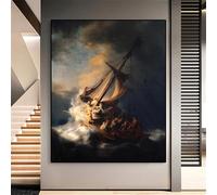 Cuadro en lienzo de barco pirata, arte de pared, póster vintage de veleros, impresión artística para sala de estar, decoración del hogar (80 x 120 cm/sin marco)