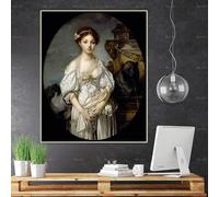 Cuadro en lienzo de Jean-Baptiste Greuze «Jarra rota», póster artístico de fama mundial, imagen moderna para decoración de pared del hogar (40 x 50 cm/sin marco)