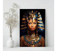 Cuadro en lienzo de la reina egipcia Cleopatra, mujer africana de mediados de siglo, impresiones artísticas para pared, póster para dormitorio y sala de estar (80 x 120 cm/sin marco)