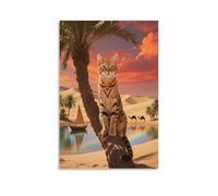 Cuadro En Lienzo De Mau Egipcio Desierto, Impresión En Lienzo Mau Egipcio, Cuadros Decoracion Para Oficina Hoteles Baño Regalos Originales 12x18inch(30x45cm)