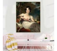 Cuadro en lienzo de Thomas Lawrence "Lady Maria Conyngham", póster artístico para sala de estar, decoración moderna del hogar (30 x 45 cm/sin marco)