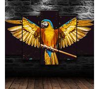 Cuadro En Lienzo Decoracion 5 Piezas HD Imagen Impresiones En Lienzo Diamante Loro Loro Naturaleza Lienzo Grandes XXL Murales Pared 5 Paneles De Pinturas De Obras De Arte Moderno