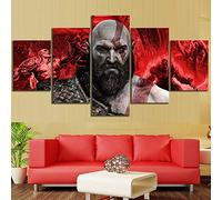 Cuadro En Lienzo Decoracion 5 Piezas Hd Imagen Impresiones En Lienzo God Of War Kratos Juego Lienzo Grandes Xxl Murales Pared 5 Paneles De Pinturas De Obras De Arte Moderno