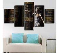 Cuadro En Lienzo Decoracion 5 Piezas HD Imagen Impresiones En Lienzo Themis Diosa De La Justicia Lienzo Grandes XXL Murales Pared 5 Paneles De Pinturas De Obras De Arte Moderno