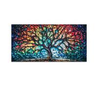 Cuadro en Lienzo, El árbol de la Vida Impresión en Lienzo, El árbol del Alma Moderna Pinturas murales Decoración Sala de Estar Cocina Dormitorio Decoración del hogar (YC9277, 70x140cm sin marco)