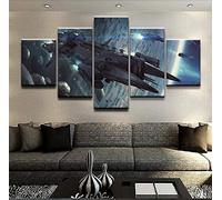 Cuadro En Lienzo Pinturas 5 Partes Impresión Impresiones En Lienzo De Arte Juego De Nave Espacial Star Citizen 3D Hd Mural Para La Moderno Decoración Del Hogar 150×80 Cm Listo Para Colgar(Enmarcado)