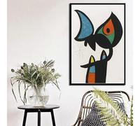 Cuadro en lienzo surrealista moderno de Joan Miró, póster retro e impresión, arte de pared para sala de estar, decoración moderna del hogar (30 x 40 cm/sin marco)