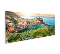 Cuadro en Lienzo Vernazza Village Stunning Sunrise Cinque Terre Italia Europa Panorama Jardín suspendido Parque Nacional Liguria Cuadros Modernos Decoracion Impresión Salon