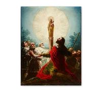 Cuadro Famoso-Francisco José de Goya-Reproducciones Impresión en lienzo-decoración de pared(El apóstol Santiago y sus discípulos adorando a la Virgen del Pilar) 30x40cm(12x16in)sin marco