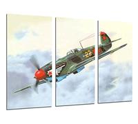 Cuadro Fotográfico Aviacion, Dibujos Aviones Antiguos, Aviones de Guerra Tamaño total: 97 x 62 cm XXL