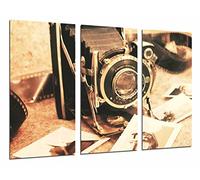 Cuadro Fotográfico Camara de fotos vintage, fotografia sepia Tamaño total: 97 x 62 cm XXL