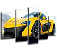 Cuadro Fotográfico Coche Deportivo, McLaren F1 GT, Amarillo Tamaño total: 165 x 62 cm XXL