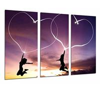 Cuadro Fotográfico Corazones en el cielo, romantico, Amor de Pareja Tamaño total: 97 x 62 cm XXL