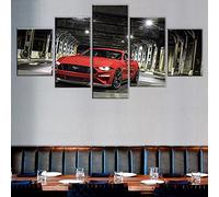 Cuadro Fotos De Mustang Car XXL Impresiones En Lienzo 5 Piezas Cuadro Moderno En Lienzo Decoración para El Arte De La Pared del Hogar HD Impreso Mural Enmarcado