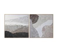 Cuadro Home ESPRIT Madera Lienzo 123 x 4,3 x 123 cm 122,6 X 4,3 X 122,6 CM