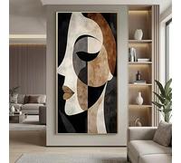 Cuadro impreso sobre lienzo con un hermoso rostro femenino (55 x 110 cm).