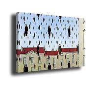 Cuadro Lienzo Canvas Golconda It is Raining Men Rene Magritte - Lienzo con Bastidor 3cm - Alta resolución (60_x_42_cm)