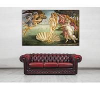 Cuadro Lienzo El Nacimiento de Venus de Sandro Botticelli - Lienzo de Tela Bastidor de Madera de 3 cm - Fabricado en España - Impresión en Alta resolución - Varias Medidas (80, 50)