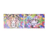 CUADRO LIENZO MDF 70X1,8X50 LEON TIGRE 2 SURT.