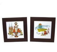 CUADRO MADERA LISO PEQUEÑO AZULEJO SOUVENIR ASTURIAS COVADONGA (EL PRECIO ES PARA 1 UNIDAD. ENVIAR MENSAJE ESPECIFICANDO CUAL DESEA ESCOGER, SI NOS ES POSIBLE)