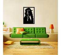 Cuadro Metálico Decorativo de Joaquín Sabina - 60x40 - Color Negro - Cuadro de Pared en Aluminio Recortado - 3mm - Fabricado en España - Regalo para Fans de Sabina