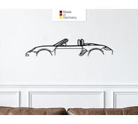 Cuadro metálico para Porsche 987 Boxster Classic, decoración de pared, silueta de coche (tamaño: 49 cm)