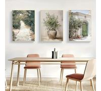 Cuadro moderno de arte urbano de Italia para pared, impresión en lienzo para sala de estar, decoración moderna del hogar (20x30cm x 3/marco interno)
