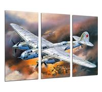 Cuadro Moderno Fotografico Aviación, Dibujos Aviones Antiguos, Aviones de Guerra, 97 x 62 cm, Ref. 26455