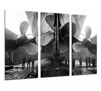 Cuadro Moderno Fotografico Barco Vintage Tres Helices Gigantes, Pelicula Titanic, 97 x 63 cm, Ref. 27008