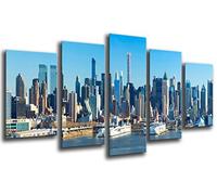 Cuadro Moderno fotografico Base Madera, 165 x 62 cm, Paisaje Ciudad Rascacielos Ref. 26199