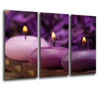 Cuadro Moderno fotografico Base Madera, 97 x 62 cm, Velas Relax, Zen, Relajacion Ref. 26101