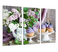 Cuadro Moderno Fotografico Cafeteria, Teteria, Pasteleria, Cupcakes, Pastel Morado, 97 x 63 cm, Ref. 26897