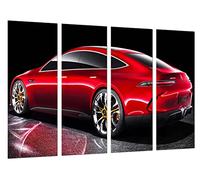 Cuadro Moderno Fotografico Coche Deportivo, Mercedes AMG GT 2017 Rojo, 131 x 62 cm, Ref. 27267