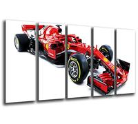 Cuadro Moderno Fotografico Coche Formula 1, Ferrari F1 SF71-H, Ferrari F1 2018, Sebastian Vettel, Kimi Raikkonen, 165 x 62 cm, Ref. 27115