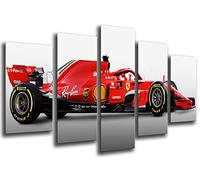 Cuadro Moderno Fotografico Coche Formula 1, Ferrari F1 SF71-H, Ferrari F1 2018, Sebastian Vettel, Kimi Raikkonen, 165 x 62 cm, Ref. 27113