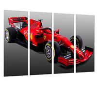 Cuadro Moderno Fotografico Coche Formula 1, Ferrari F1 SF90, Ferrari F1 2019, Sebastian Vettel, Charles Leclerc, 131 x 62 cm, Ref. 27290