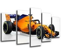 Cuadro Moderno Fotografico Coche Formula 1, McLaren MCL33, McLaren F1 2018, Fernando Alonso, Stoffel Vandoorne, 165 x 62 cm, ref. 27111