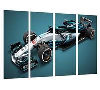 Cuadro Fotográfico Formula 1 Coches,Mercedes F1 W09, Mercedes F1 2018, Lewis Hamilton, Valtteri Bottas Tamaño total: 131 x 62 cm XXL