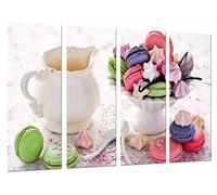 Cuadro Moderno Fotografico Decoracion de Teteria, Cafeteria, Pasteleria, Macarons, 131 x 63 cm, ref. 26864